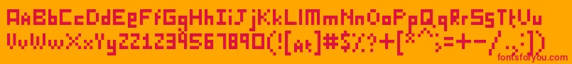 fuente KillerLasagna – Fuentes Rojas Sobre Fondo Naranja
