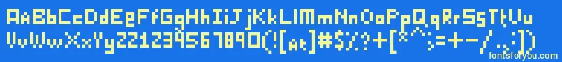 KillerLasagna Font – Yellow Fonts on Blue Background