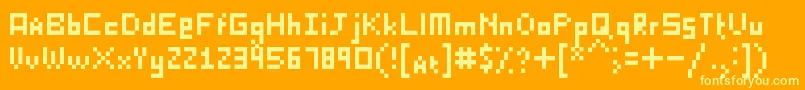 KillerLasagna Font – Yellow Fonts on Orange Background