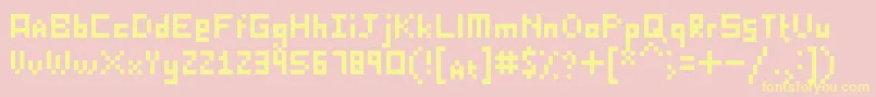 KillerLasagna Font – Yellow Fonts on Pink Background