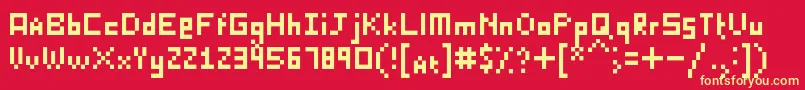 KillerLasagna Font – Yellow Fonts on Red Background