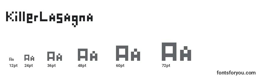 KillerLasagna Font Sizes