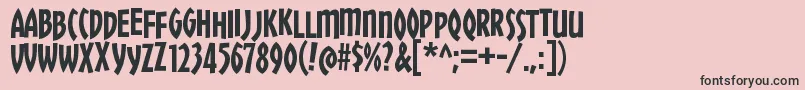 ChickweedTitling Font – Black Fonts on Pink Background