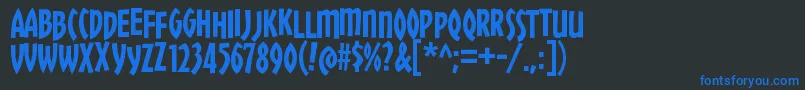 ChickweedTitling Font – Blue Fonts on Black Background