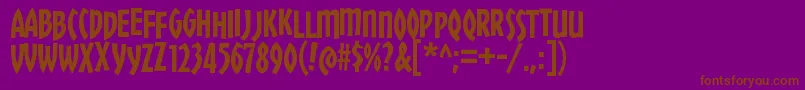 ChickweedTitling Font – Brown Fonts on Purple Background