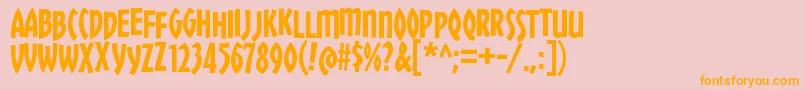 ChickweedTitling Font – Orange Fonts on Pink Background