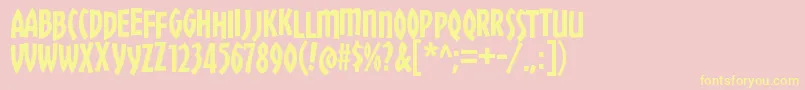 ChickweedTitling Font – Yellow Fonts on Pink Background