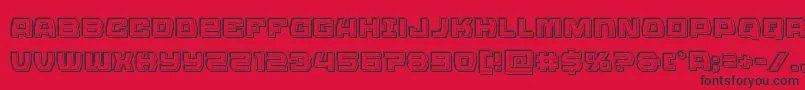 Olympiccarrierengrave Font – Black Fonts on Red Background