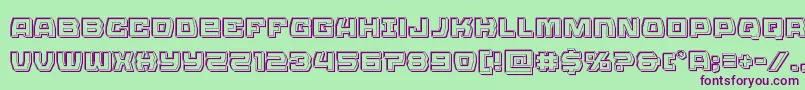 Olympiccarrierengrave Font – Purple Fonts on Green Background