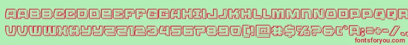 Olympiccarrierengrave Font – Red Fonts on Green Background