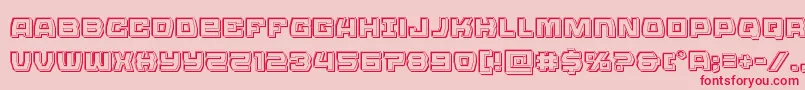 Olympiccarrierengrave Font – Red Fonts on Pink Background