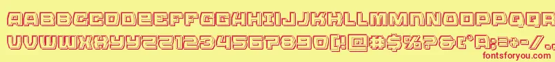 Olympiccarrierengrave Font – Red Fonts on Yellow Background