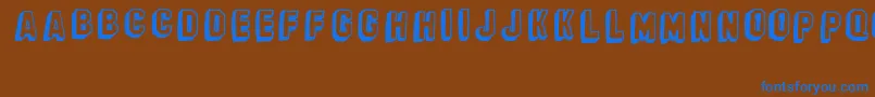 BanhartVer08Erc2008 Font – Blue Fonts on Brown Background