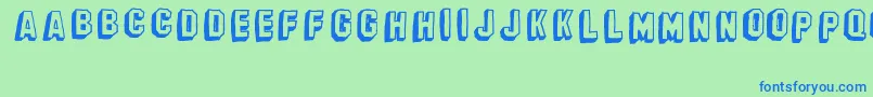 BanhartVer08Erc2008 Font – Blue Fonts on Green Background