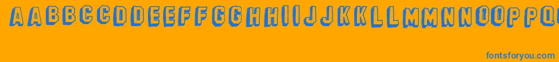 BanhartVer08Erc2008 Font – Blue Fonts on Orange Background