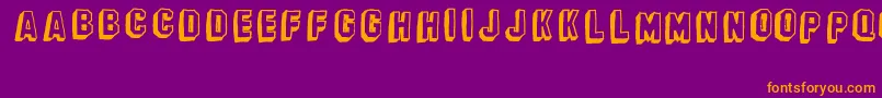 BanhartVer08Erc2008 Font – Orange Fonts on Purple Background