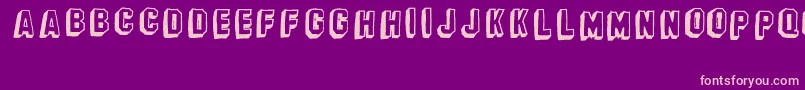 BanhartVer08Erc2008 Font – Pink Fonts on Purple Background