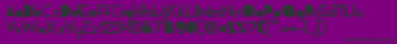 Шрифт AlpacaSolidify – чёрные шрифты на фиолетовом фоне