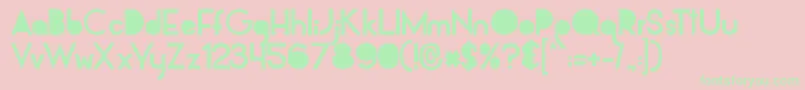 AlpacaSolidify Font – Green Fonts on Pink Background