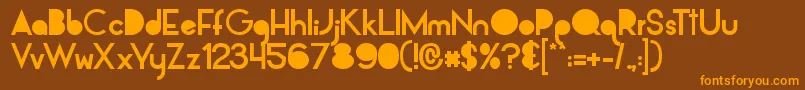 Шрифт AlpacaSolidify – оранжевые шрифты на коричневом фоне