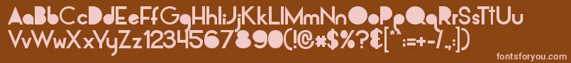Шрифт AlpacaSolidify – розовые шрифты на коричневом фоне
