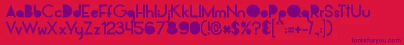 AlpacaSolidify Font – Purple Fonts on Red Background