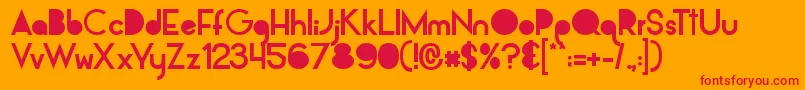 AlpacaSolidify Font – Red Fonts on Orange Background