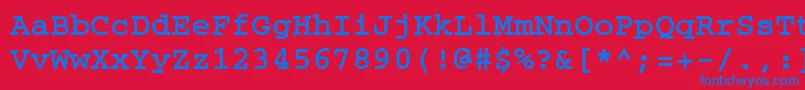 CrtmB Font – Blue Fonts on Red Background