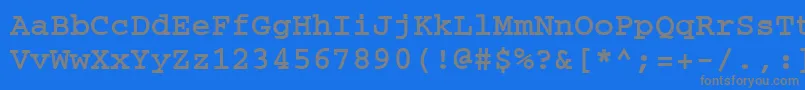 フォントCrtmB – 青い背景に灰色の文字