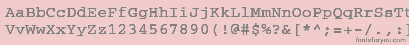 フォントCrtmB – ピンクの背景に灰色の文字