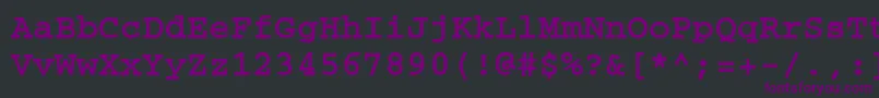 Fonte CrtmB – fontes roxas em um fundo preto