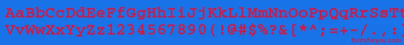 CrtmB Font – Red Fonts on Blue Background