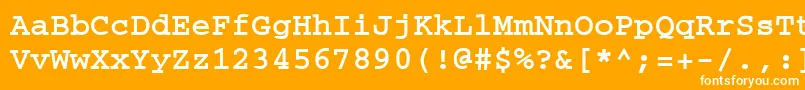 フォントCrtmB – オレンジの背景に白い文字