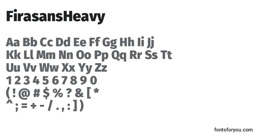Шрифт FirasansHeavy – алфавит, цифры, специальные символы