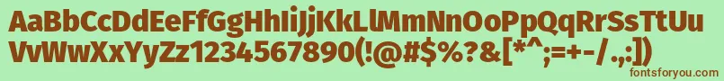 FirasansHeavy Font – Brown Fonts on Green Background
