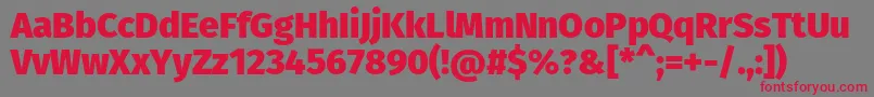 FirasansHeavy Font – Red Fonts on Gray Background