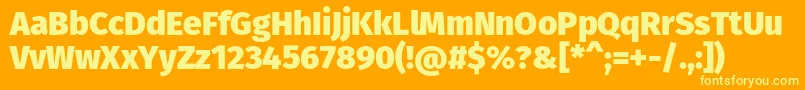 FirasansHeavy Font – Yellow Fonts on Orange Background