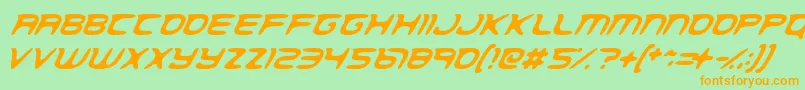 SpatialAnomaly Font – Orange Fonts on Green Background