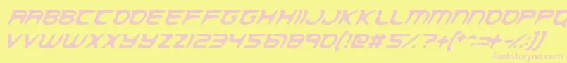 SpatialAnomaly Font – Pink Fonts on Yellow Background