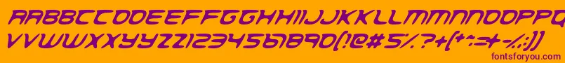 SpatialAnomaly Font – Purple Fonts on Orange Background