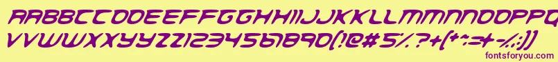 SpatialAnomaly Font – Purple Fonts on Yellow Background