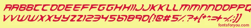 SpatialAnomaly Font – Red Fonts on Yellow Background