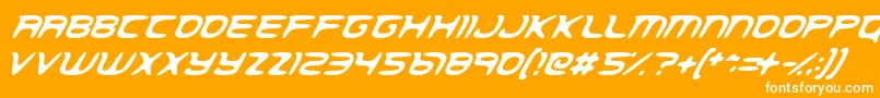 SpatialAnomaly Font – White Fonts on Orange Background