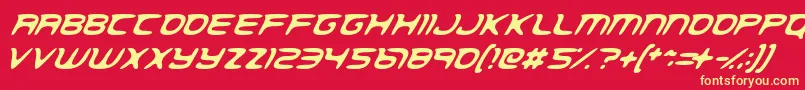 SpatialAnomaly Font – Yellow Fonts on Red Background