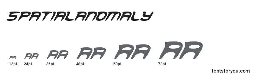 Размеры шрифта SpatialAnomaly