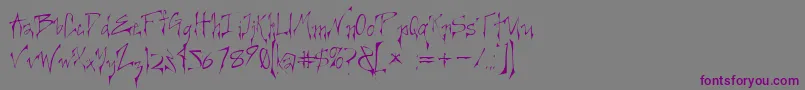 Шрифт Creel ffy – фиолетовые шрифты на сером фоне