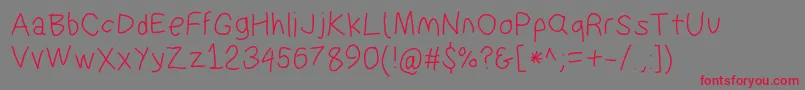 Suplexdriverregular-Schriftart – Rote Schriften auf grauem Hintergrund