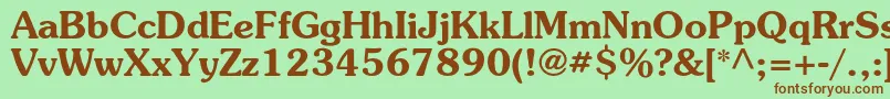 AgpresquirecBold Font – Brown Fonts on Green Background