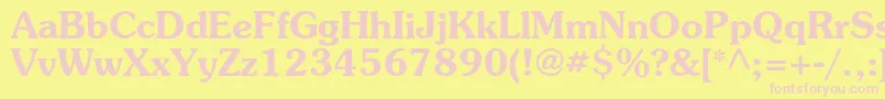 AgpresquirecBold Font – Pink Fonts on Yellow Background