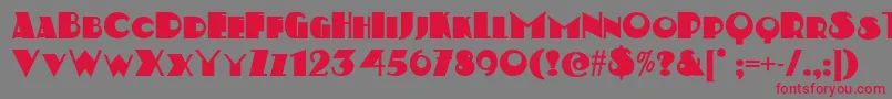 Kerfuffle ffy Font – Red Fonts on Gray Background